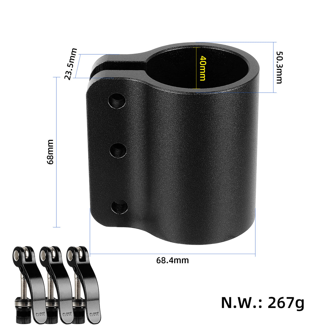Morsetto Nero con 3 Blocchi per monopattino Kaabo Mantis 10 Kaabo 3 Fori Rinforzato Blocco per Kaabo Mantis 10 Morsetto Clip Palo di Blocco Rinforzo Più Sicuro Blocco Esteso Supporto Pieghevole