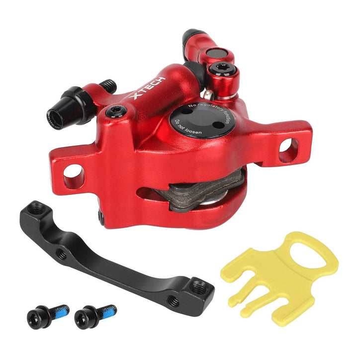 Red Xtech Oil Brake for Refitting Xiaomi Pro Scooter ZOOM XTECH HB100 MTB Hydraulic Disc Brake Calipers Front &amp; Rear Rotors Disc Brake Caliper Bicycle Scooter Parts