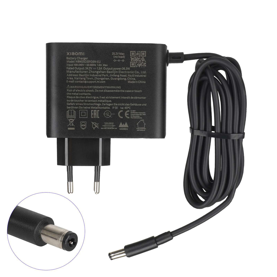 Original 24.2V1.5A Charger with DC2.1 Head EU Plug Li-ion Battery Charger for Electric Bike Bicycle Kick Scooter with DC2.1 Plug Smart Charger for Xiaomi 4 Lite 2nd Gen Xiaomi 6 Electric Scooter