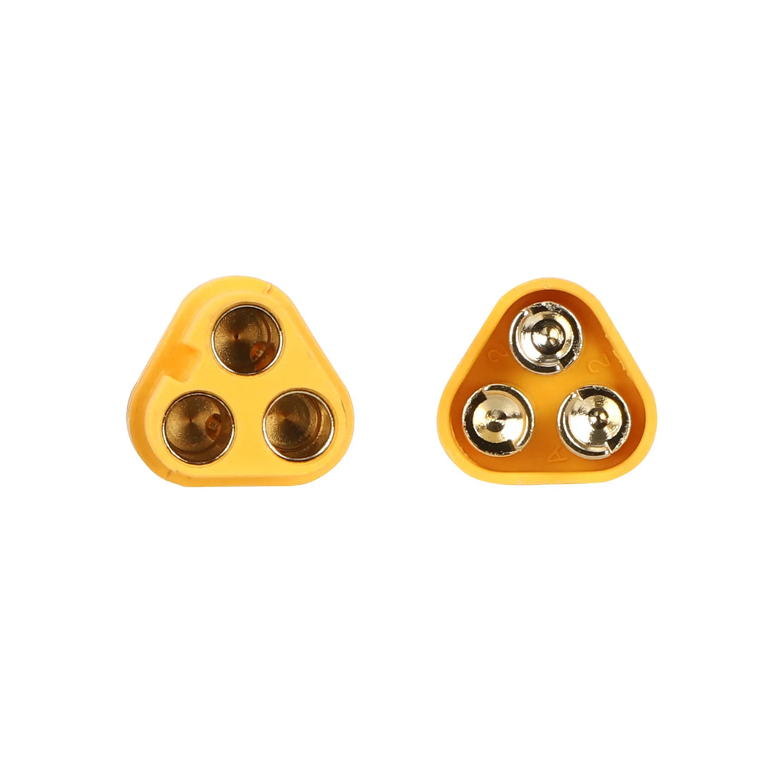 Amass MT60-F Female Plug MT60 Upgraded Plug Connector with Gold-Plated Banana Plugs AMS MT60-F Female Yellow Connector High Current Power Aviation Plug Socket Amass MT60 Connector
