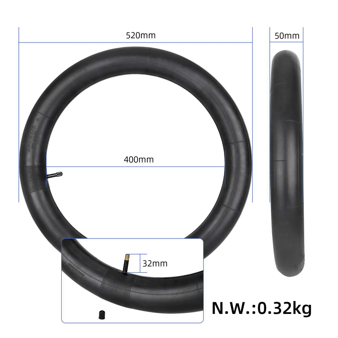 Pneumatici Interni ed Esterni per Bici da Neve Extra Larghi 20 *4.0 Pneumatici Esterni per Bicicletta 20 Pollici per Veicoli Elettrici da Spiaggia Cross-Country 20 × 4.1/4