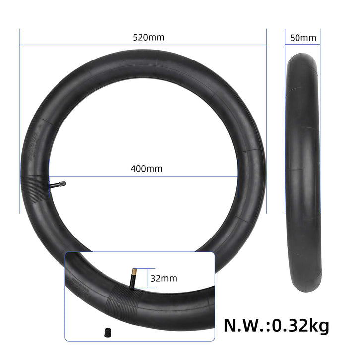 Pneumatici Interni ed Esterni per Bici da Neve Extra Larghi 20 *4.0 Pneumatici Esterni per Bicicletta 20 Pollici per Veicoli Elettrici da Spiaggia Cross-Country 20 × 4.1/4