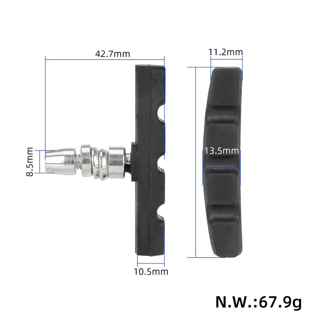2 paia di pattini freno V-brake per cerchi bici 70 mm simmetrici per Shimano UVM bici freno a disco pastiglia freno bici parti scooter elettrico parti ricambio bici disco attrito resina per bici mountain bike rivestimento
