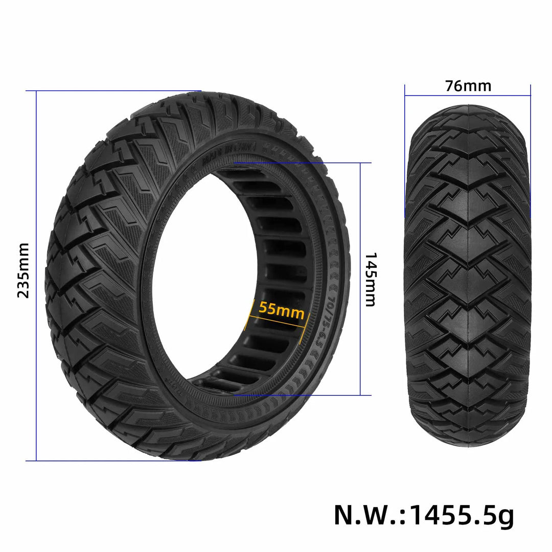 Pneumatico Solido Off-road Ali Nero Ulip 70/75-6.5 per Ninebot Mini Pro 2 Scooter Autobilanciato Hoverboard Pneumatico Solido da 10 Pollici