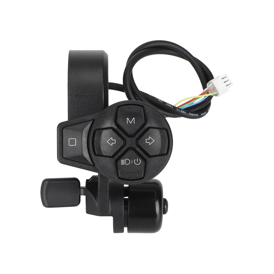Original Turn Signal Switch with Bell for Segway Ninebot ZT3 F3 G3 ZT3 Pro ZT3 ProD ZT3 ProE Electric Scooter Throttle Speed Control Switch Accessory Rotary Knob Switch E-scooter Handlebar Steering Light Button