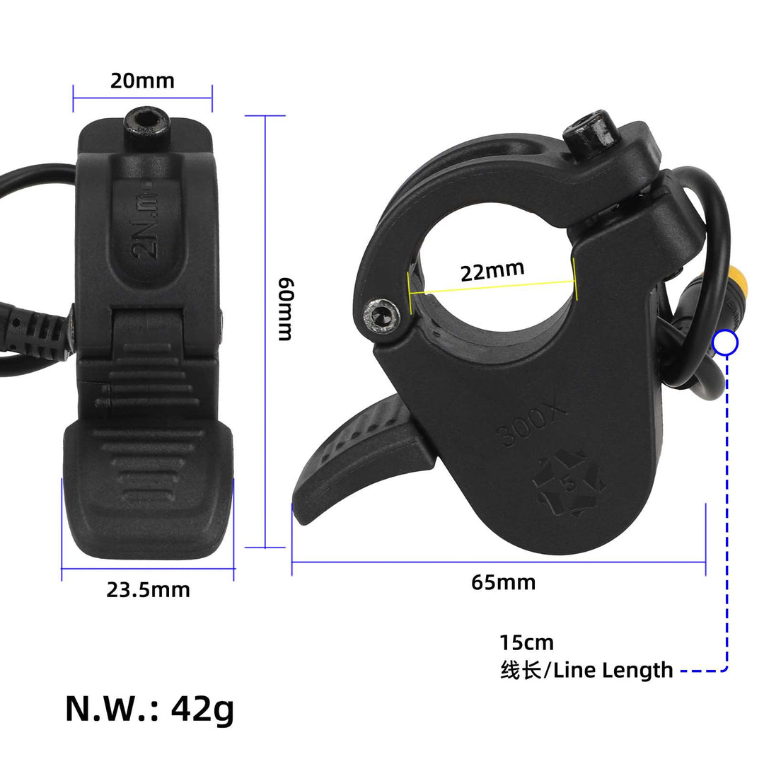 Acceleratore con spina impermeabile a 3 pin per monopattini Kukirin G3 Pro Pulsante acceleratore 3 terminali a pin Acceleratore a dito originale