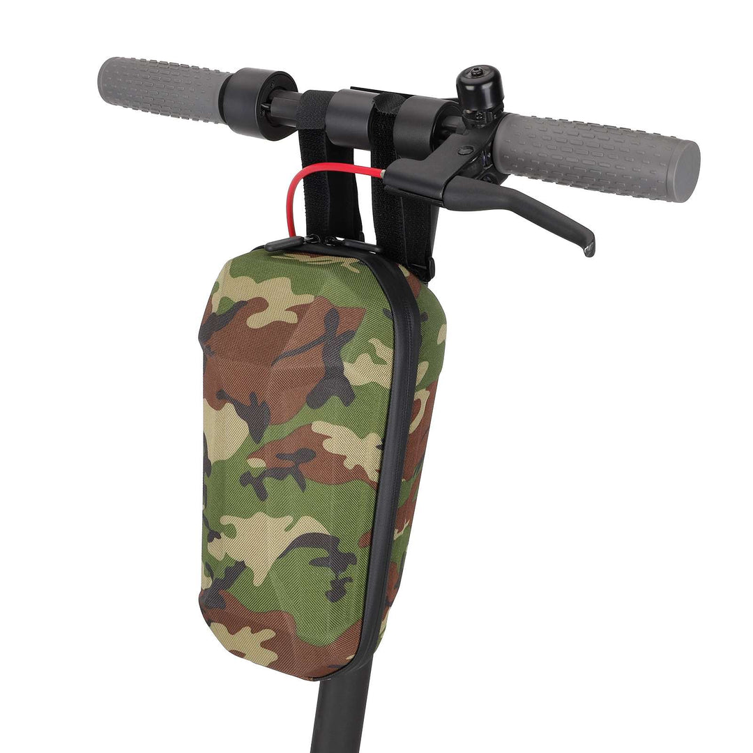 Army Green 3L Big Front Bag PU+EVA Carrier Hanging Head Handle Front Charger Bag Tool Storage Bag for Xiaomi Mijia M365/Ninebot ES2 ES1 Electric Scooter Electric Scooter Front Bag Waterproof EVA Hard Shell Bags Reflective Handlebar Hanging Bag Storage Bag