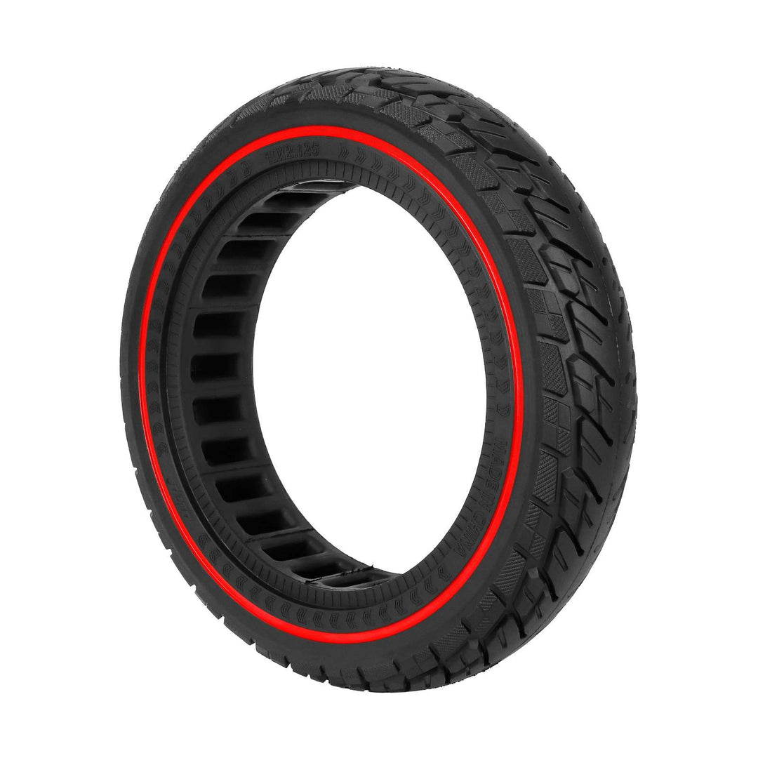 ULIP 10*2.125 250*54 Solid Tire with Red Circle for Ninebot F20 F25 F30 F40 and Xiaomi 4 Scooter Xiaomi 4 Lite 2nd Gen 10*2.125 Solid Tire 10*2.125-6.6 Tre 55 80-6.6 Tyre with Slot 42mm ID 152mm Anti-puncture Explosion-proof Shock-absorbing Solid Tyre