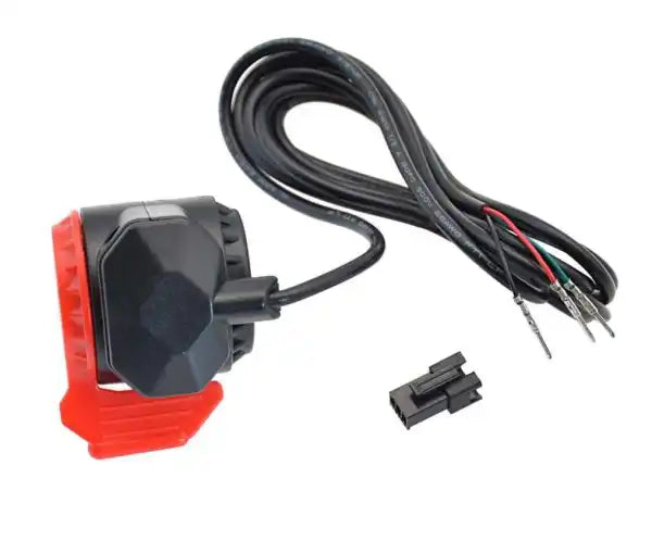 Black-red left power throttle