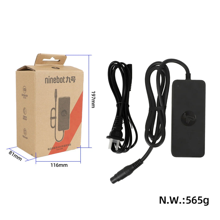 Original 53.6V3.9A Fast Charger for Segway Ninebot G3 F3 ZT3 Electric Scooter with Large RoundHead and EU Standard Fast Charger Electric Scooter Charger Power Adapter EU Standard Charger Battery Charging Transformer