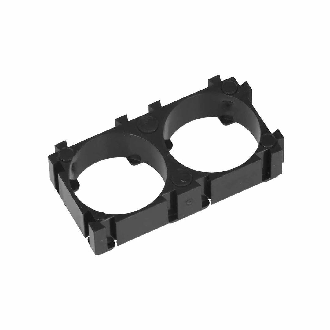 1*2P Portabatterie al Litio 18650 in Plastica, Staffa per Pacco Batteria, Supporto Batteria Cilindrica, Distanziatore per Cella con Foro Fissaggio Batteria FAI DA TE Diametro 18,4mm