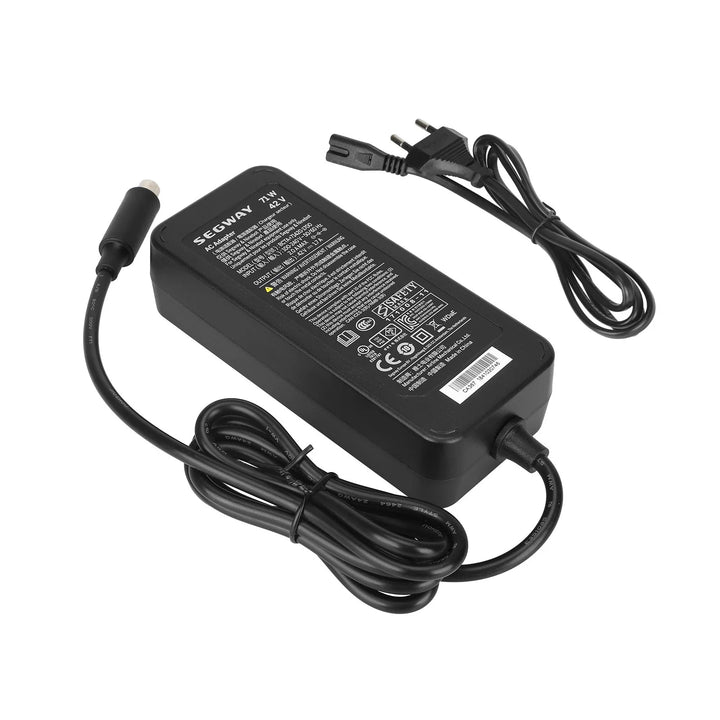 Original Charger Adapter EU Plug for Segway Ninebot Max G30 Electric Scooter 36V 42V 1.7A Domestic Original Charger Device Power Charger Adapter for Ninebot MAX G2 G30LP F65 F40 F30 F20 D28 D40 ES2 ES4 E22 E45 for 36V Lithium Battery Charger Scooter Parts
