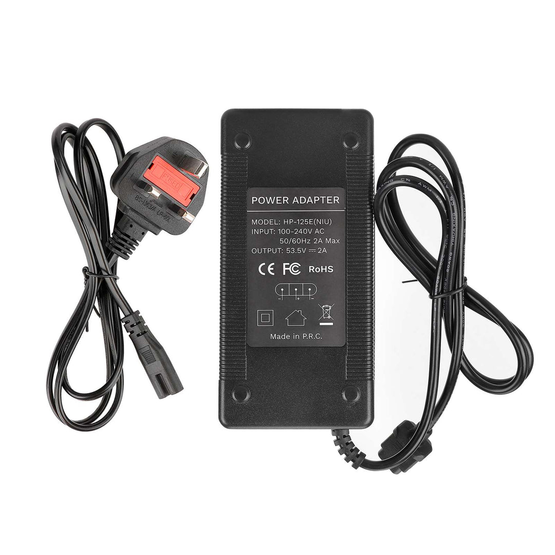 Caricabatterie 53,5V2A con standard EU per NIU KQi Air/KQi3/KQi3 Pro/KQi3 Max/KQi3 Sport/KQi2/KQi2 Pro Caricabatterie 46,8V per NIU Monopattino Elettrico