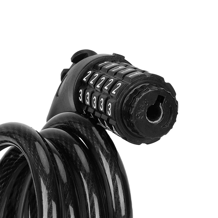 Lucchetto Nero a Cinque Cifre con Combinazione 5 Cifre Lucchetto per Bicicletta 1250mm * 12mm Cavo d&
