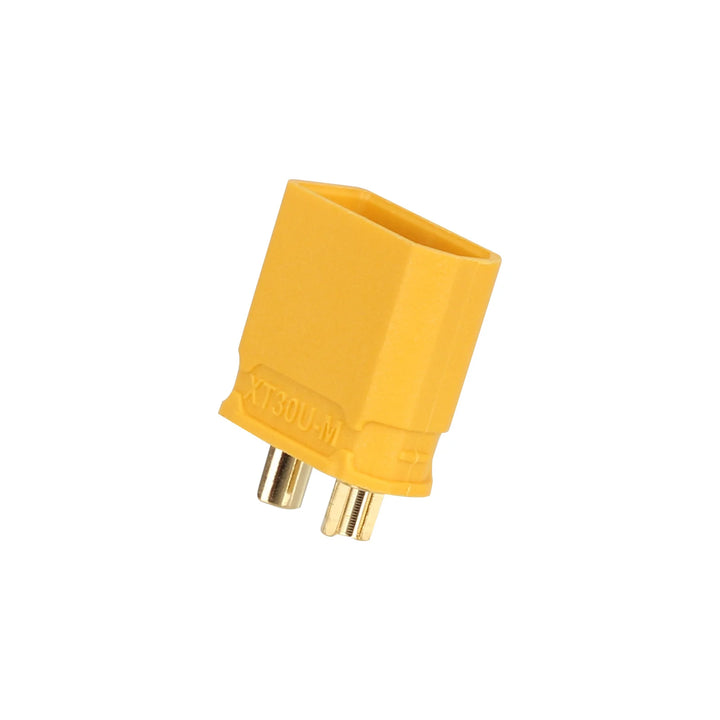 Connettore maschio Amass XT30U-M XT30U potenziato con spinotti a banana placcati in oro AMS XT30U-M Connettore maschio giallo Presa per aviazione ad alta corrente Connettore Amass XT30