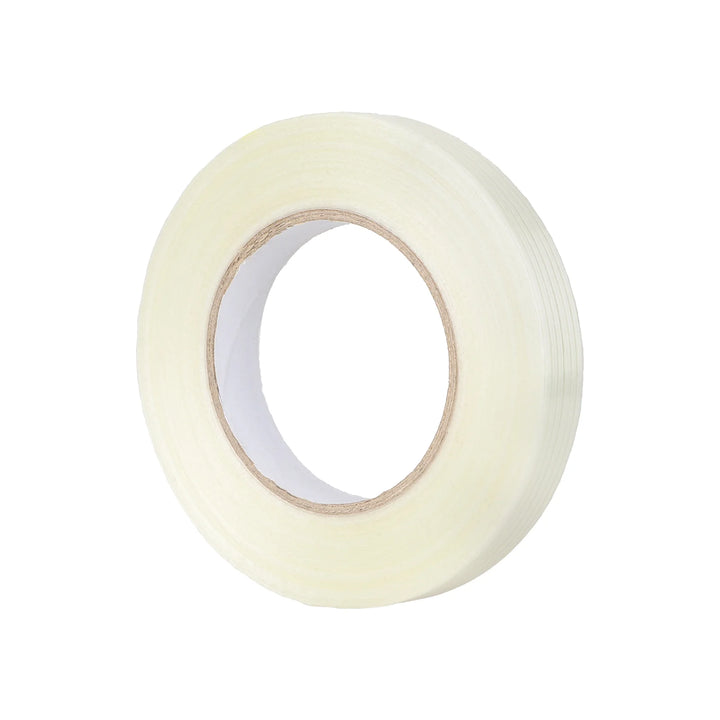 1PC 20mm*50M*0.15mm 50 Meter Striped Fiberglass Tape No Residual Glue Toy Airplane Model Super Durable Striped Fiberglass Reinforced Tape Transparent Fiber Tape Strongly Fixes Model Lithium Battery Refrigerator and Bundles Heavy Objects Fiberglass Tape