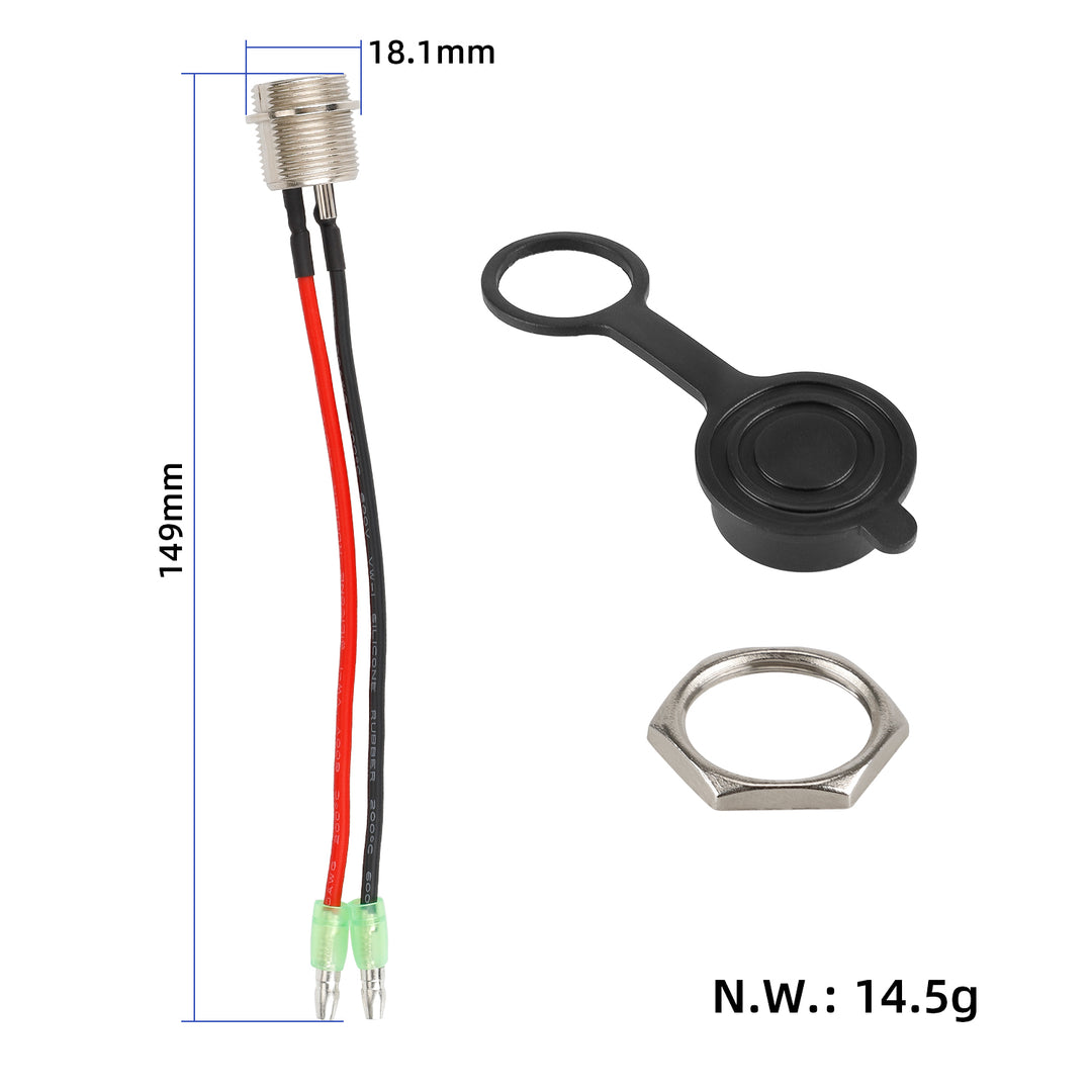 Porta caricatore batteria con connettore in linea a 3 pin per monopattino Kugoo M4 e DUALTRON MINI, cavo di ricarica, accessori per ciclismo, interfaccia di ricarica, cavo di alimentazione, presa di ricarica per monopattino elettrico KUGOO M4 PRO