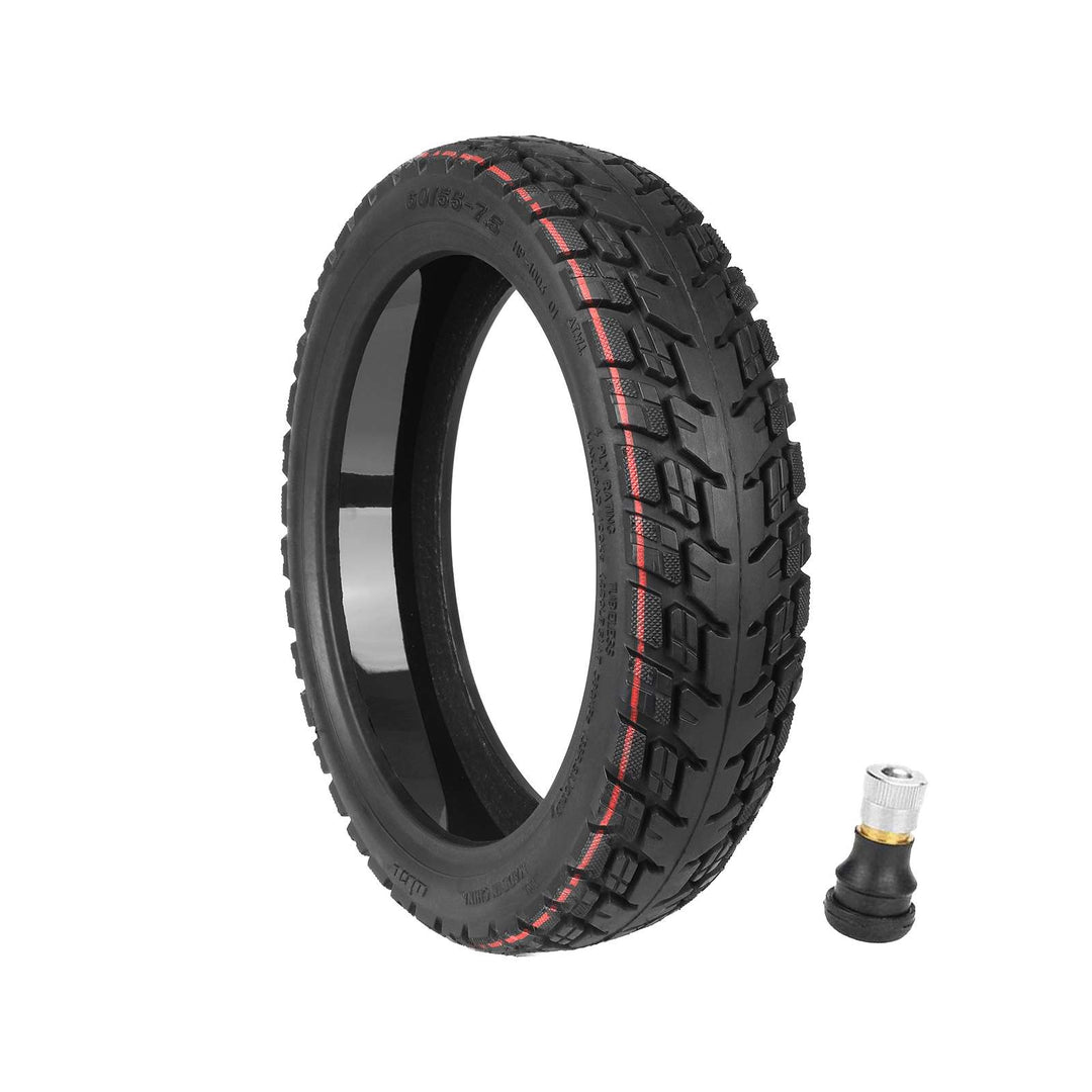 ULIP 60/55-7.5 Tubeless Self Healing Tire with Valve for Segway Ninebot Max S90L Electric Scooter Built-in Self-repair Glue All Terrain Puncture Proof Rubber Tire 10 Inch Front Rear Wheel Replacement Part Quick Repair Tyres Scooters Explosion-Proof Tire