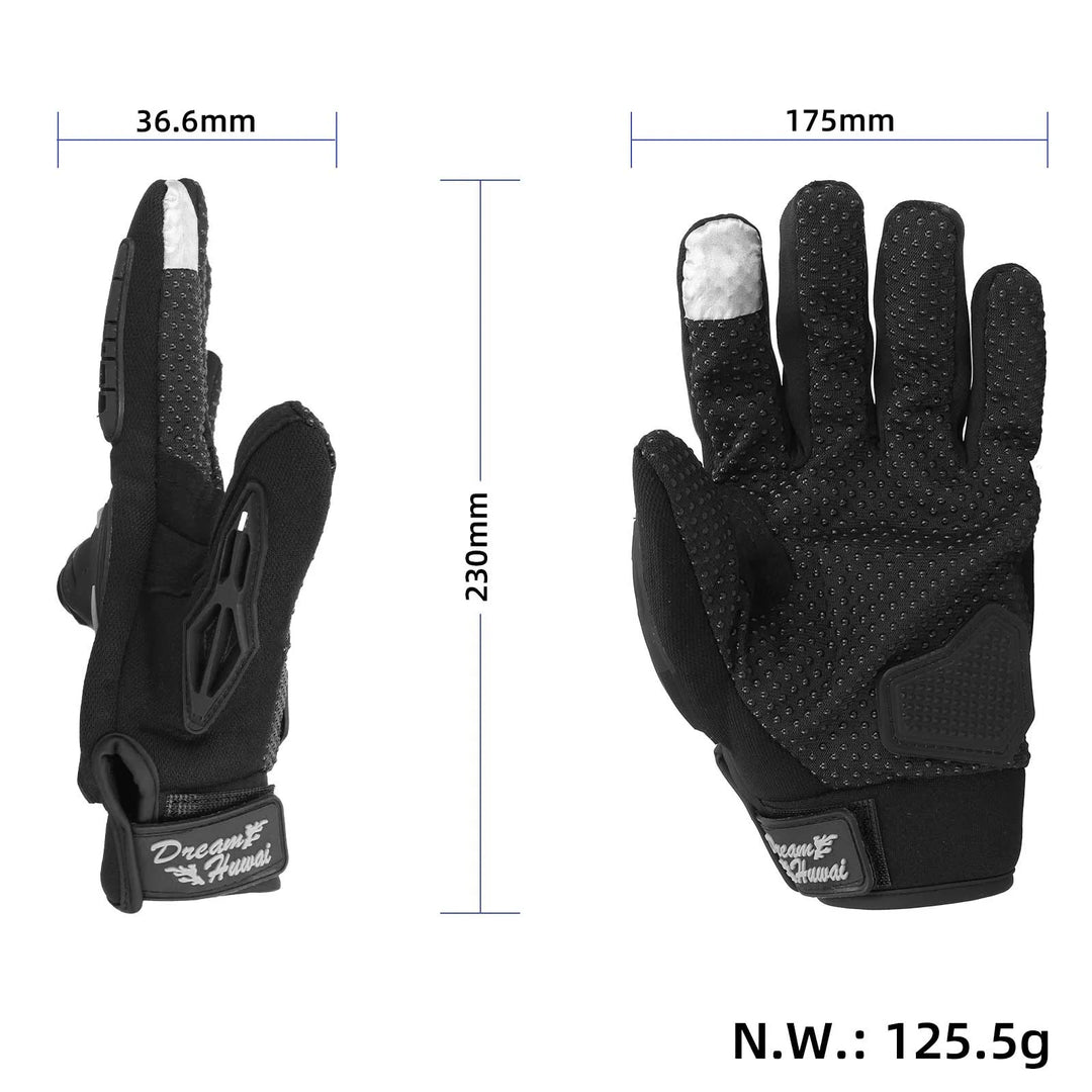 L Guanti da ciclismo da donna traspiranti primaverili autunnali Guanti da ciclismo da uomo Guanti da moto touchscreen resistenti agli urti Leggeri Primavera/Autunno Nero Guscio protettivo in PE resistente all&