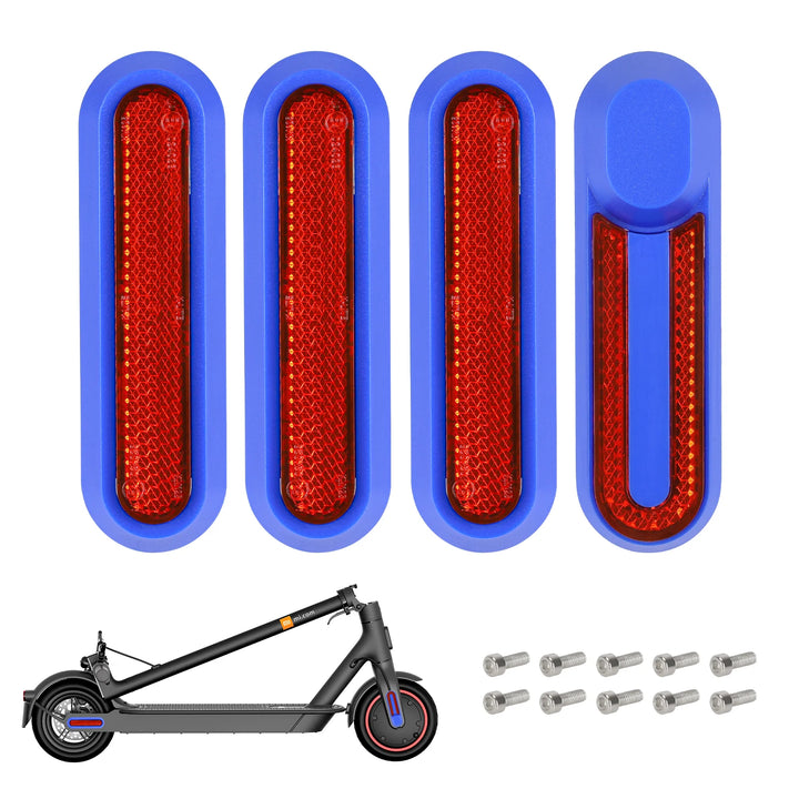 4 Pezzi Gusci Decorativi Grigio Con Barre Catarifrangenti Gialle Per m365 1s Pro Pro2 E Lite Copriruota Guscio Protettivo Per Scooter Elettrico Xiaomi 3 M365 Pro 2 1s Tubo Riflettente Di Sicurezza Anteriore Posteriore Parti Catarifrangenti Notturne