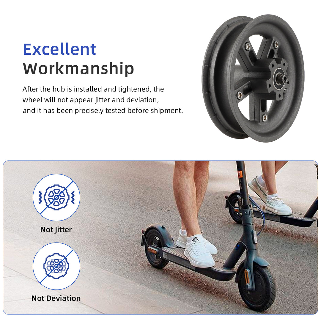 Mozzo posteriore sdoppiato Ulip Grigio per monopattini Xiaomi Pro/Pro2, mozzo ruota sdoppiato da 8,5 pollici, pneumatico solido con chiave a brugola per monopattino elettrico Xiaomi Pro Pro2, mozzo posteriore in lega di alluminio
