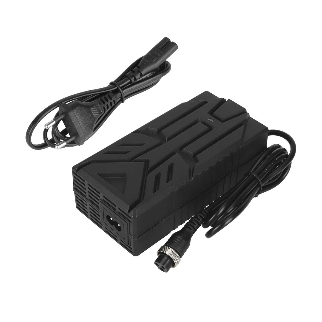Ulip 42V~58.8V 3A GX16 Head Over Certified Charger EU Plug with CE And FCC Certification for 48V To 58.8C And 52C To 58.8C Chargers Li-ion Battery Pack Charger Power Adapte Input 100-240V 48V 13S Lithium Skateboard Balance Vehicle Battery with Fan