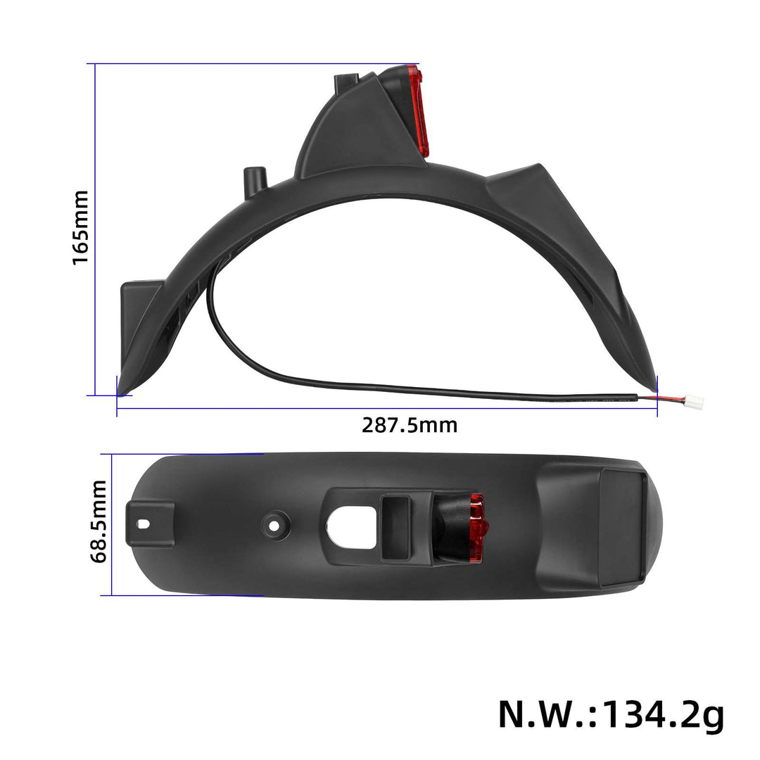 Black Xiaomi 4 Lite 2nd Gen Rear Mudguard Tire for Germany And Italy Waterproof Rear Mudguard Replacement Parts Suitable For Xiaomi 4 Lite 2 Generation Electric Scooter Tire Splash Proof Abs Plastic Rear Fender Protection Parts