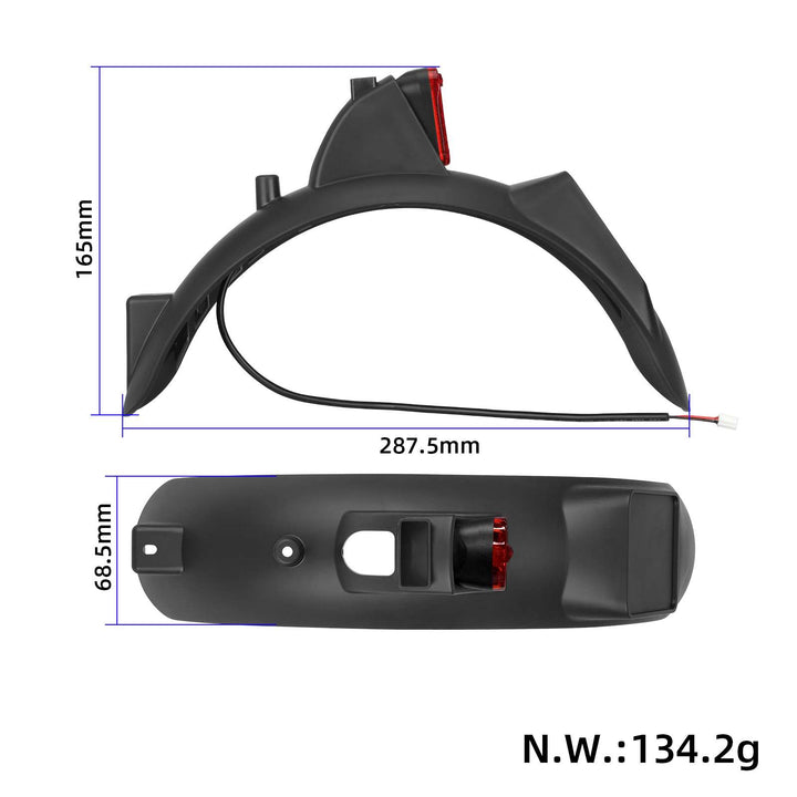 Black Xiaomi 4 Lite 2nd Gen Rear Mudguard Tire for Germany And Italy Waterproof Rear Mudguard Replacement Parts Suitable For Xiaomi 4 Lite 2 Generation Electric Scooter Tire Splash Proof Abs Plastic Rear Fender Protection Parts