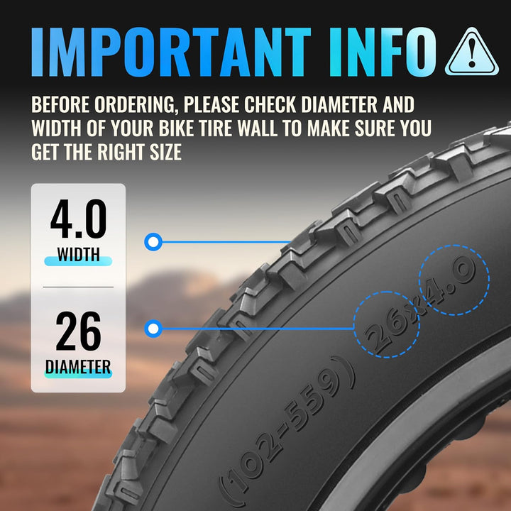 Tire: 20x4.0/26x4.0
