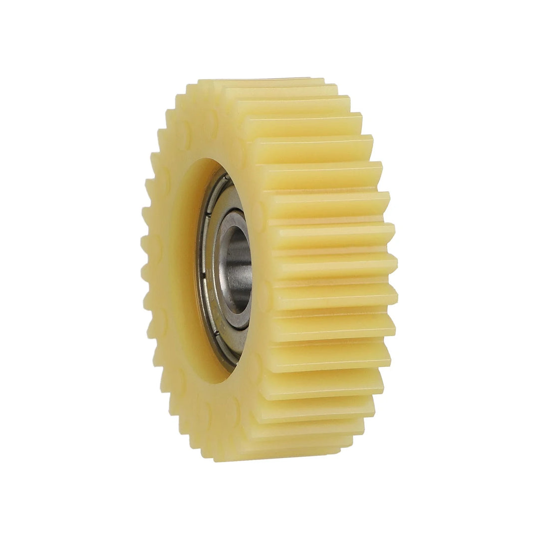 Ingranaggio in nylon giallo 36T con cuscinetto 608 da 38 mm di diametro per motore GT 250W Motore veicolo elettrico Ingranaggio in nylon a 36 denti Veicolo pieghevole Batteria veicolo Servizio di guida veicolo Batteria al litio Veicolo Skateboard