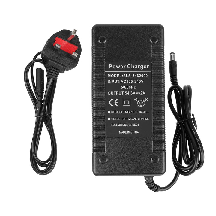 Caricabatterie 54.6V2A DC2.1 con spina UE Caricabatterie per veicoli elettrici Scooter elettrico Cavo di alimentazione con testa DC2.1 Accessori con connettore 5521 5.5*2.1 Adattatore di alimentazione