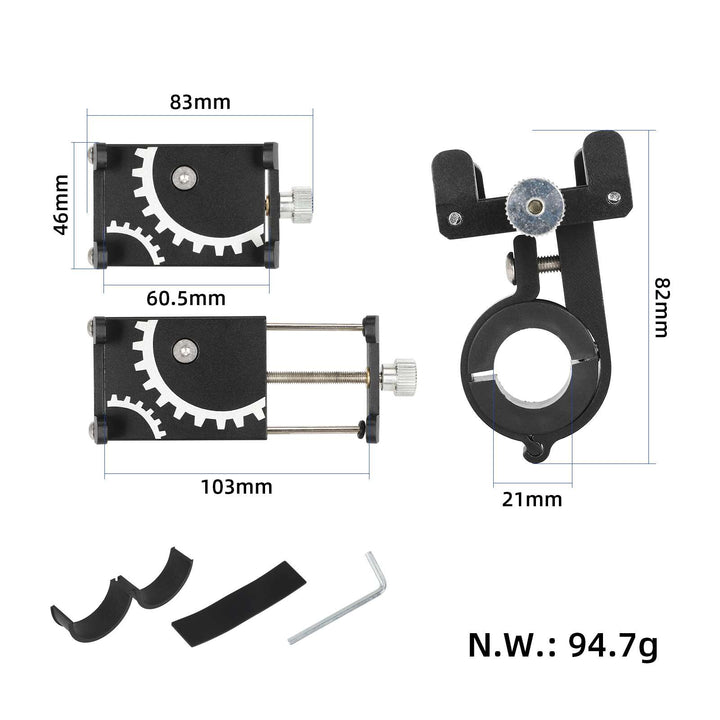 Supporto per telefono cellulare da bicicletta nero in lega di alluminio, navigazione fissa, supporto regolabile per telefono cellulare, morsetto per manubrio, staffa di montaggio per scooter elettrico Xiaomi m365 m365 Pro
