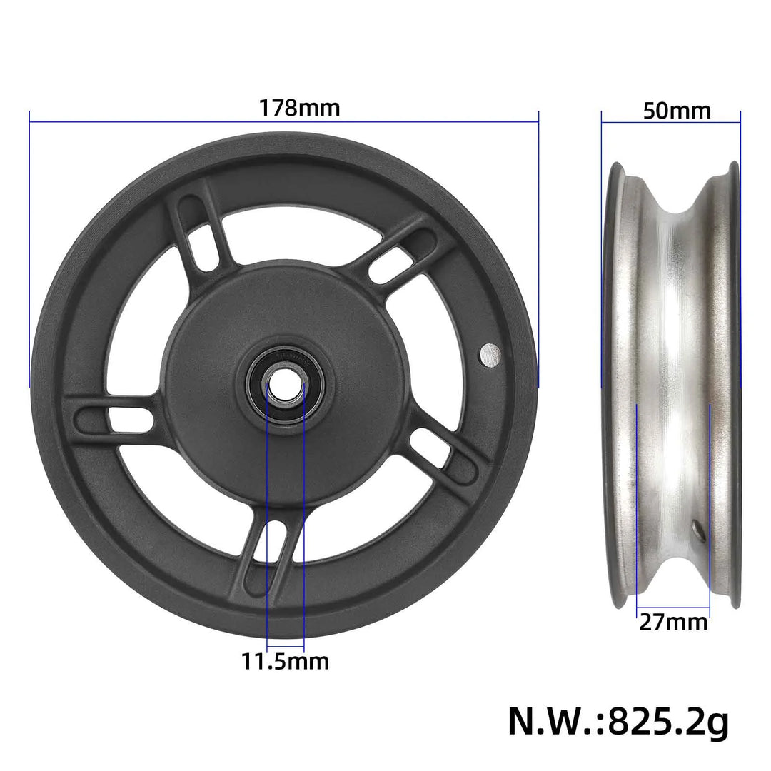 Cerchio originale per monopattino Xiaomi 4 Lite 2nd Gen, mozzo Xiaomi 6 Lite, mozzo ruota in lega di alluminio, anello in acciaio per monopattino elettrico con freno, parte ruote anteriori