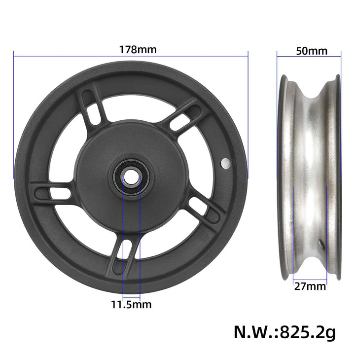 Cerchio originale per monopattino Xiaomi 4 Lite 2nd Gen, mozzo Xiaomi 6 Lite, mozzo ruota in lega di alluminio, anello in acciaio per monopattino elettrico con freno, parte ruote anteriori