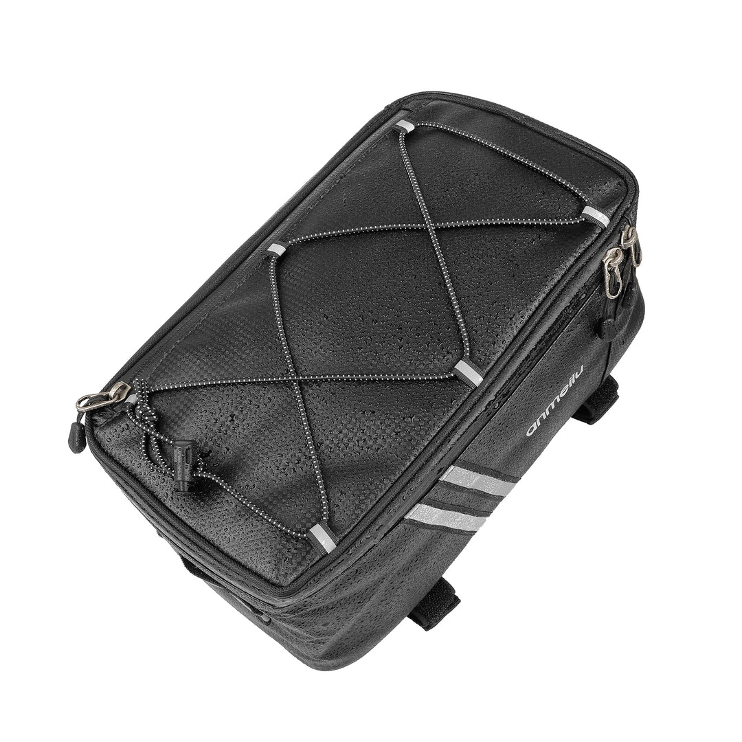 8L Motorcycles Bag Trunk Bag PU Waterproof Bicycle Trunk Bag Cycling Rack Pack Bike Rear Bag Frame Accessories Behind Seat