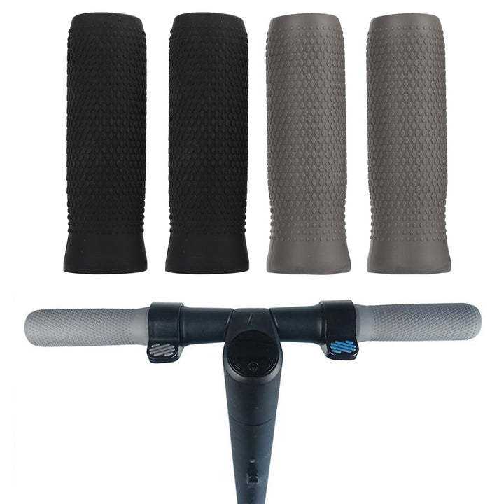 1 Pair Gray Silicone Handlebar Covers For Ninebot Es1 Es2 Es3 Es4 Electric Scooter Rubber Non-Slip Handle Grip Covers Ninebot Scooter Nambo Es1 Es2 Es3 Es4 Handle Sleeve Silicone Handle Sleeve Handle Silicone Sleeve