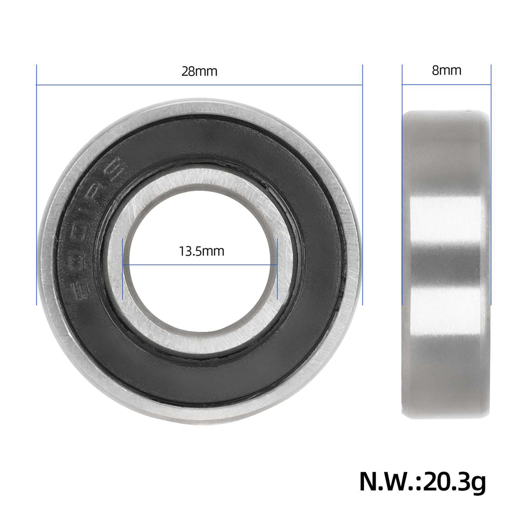 Cuscinetto 6001RS per Cerchione Scooter Xiaomi 12x28x8mm Grado Motore Copertura Sigillata Cuscinetto Miniaturizzato a Sfera a Gola Profonda 6001RS Acciaio Cromato