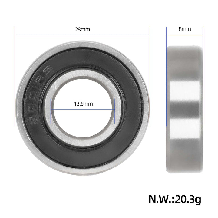 Cuscinetto 6001RS per Cerchione Scooter Xiaomi 12x28x8mm Grado Motore Copertura Sigillata Cuscinetto Miniaturizzato a Sfera a Gola Profonda 6001RS Acciaio Cromato