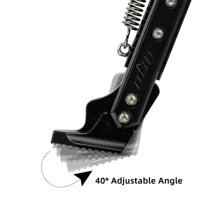 V2 Black Adjustable Aluminum Kickstand for Segway Ninebot ZT3 ZT3 Pro Xiaomi M365 1S Pro Pro2 Mi3 Electric Kickscooter Foot Support Side Stand Packing Rack Kickstand E-Scooter Side Parking Foot Support Replacement Parts