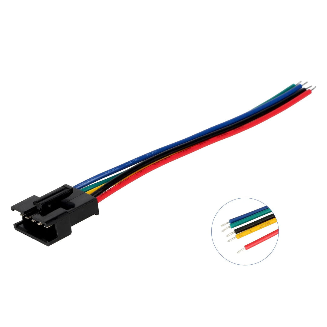 10cm JST SM 5P 5Pin Plug Socket Female Wire Connector LED Strips Lamp Driver Connectors Cable Quick Adapter