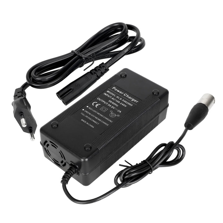 Caricabatterie 54.6V2A con testina Kallon e spina EU, alimentatore
