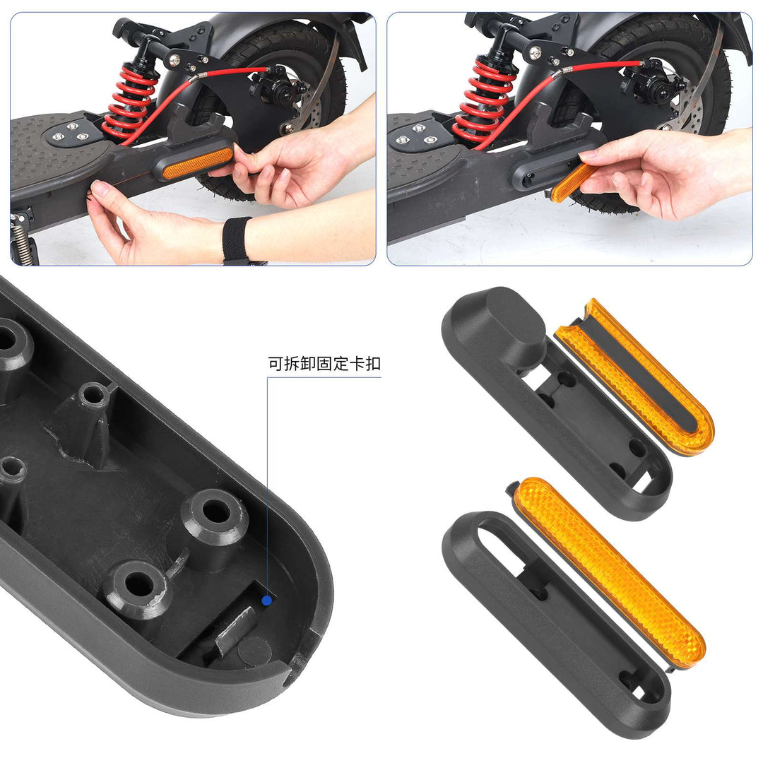 4 Pezzi Gusci Decorativi Grigio Con Barre Catarifrangenti Gialle Per m365 1s Pro Pro2 E Lite Copriruota Guscio Protettivo Per Scooter Elettrico Xiaomi 3 M365 Pro 2 1s Tubo Riflettente Di Sicurezza Anteriore Posteriore Parti Catarifrangenti Notturne