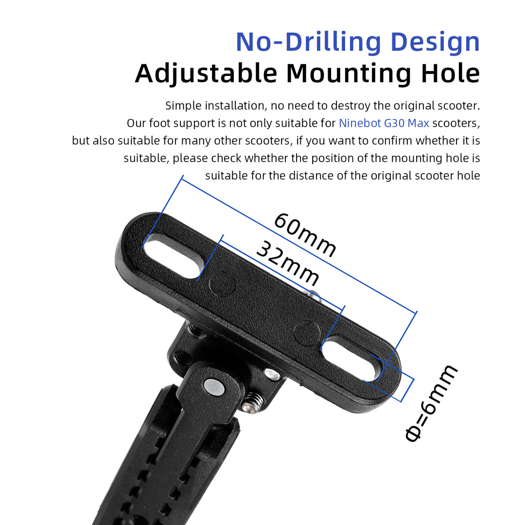V2 Black Adjustable Aluminum kickstand for Segway Max G30 Kickstand Foot Support Side Stand Packing Rack Kickstand Parking Foot Support Stand For Ninebot Max G30 Kaabo Mantis 10 Vsett 9 Electric Scooter Adjustable Kickstand Accessories
