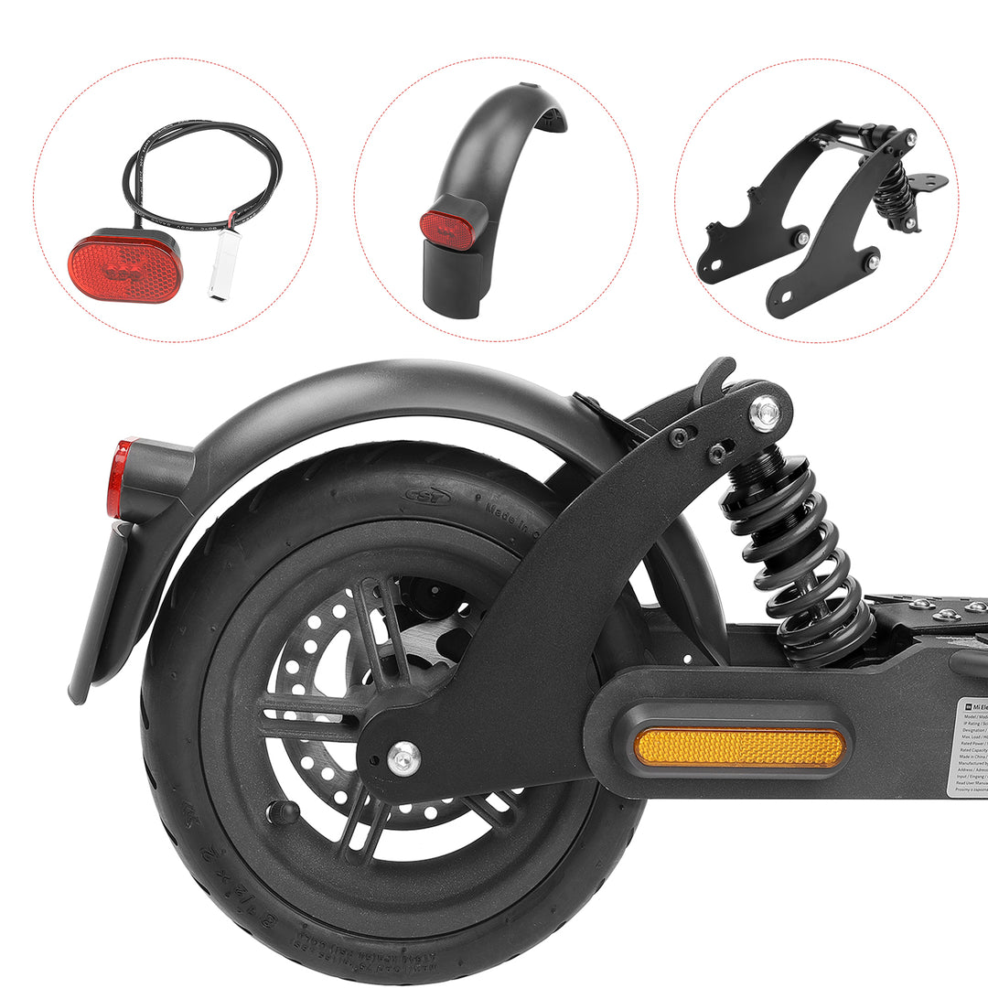 Black V2 Rear Suspension with Mudguard and Tailight for Xiaomi M365 and 1S Scooter Rear Shock Absorber for Scooter Rear Spring Shock Absorber Replacement Accessories