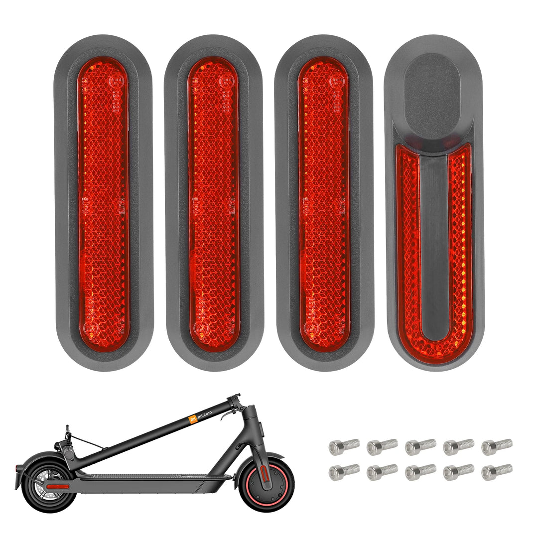 4 Pezzi Gusci Decorativi Grigio Con Barre Catarifrangenti Gialle Per m365 1s Pro Pro2 E Lite Copriruota Guscio Protettivo Per Scooter Elettrico Xiaomi 3 M365 Pro 2 1s Tubo Riflettente Di Sicurezza Anteriore Posteriore Parti Catarifrangenti Notturne