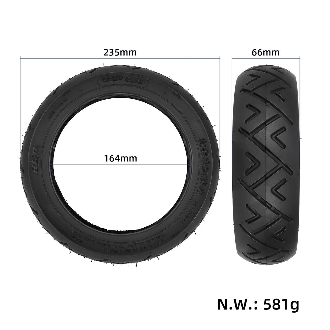 Ulip 250*64 City Road Tubeless Tire for Xiaomi 4 Ultra and Navee S65 NAVEE S65C Scooter and 10*2.3-6.5 Tire 250x64 Reinforced Tubeless Tire 10 Inch Tires City Road 250*64 Anti Puncture Tyre Parts