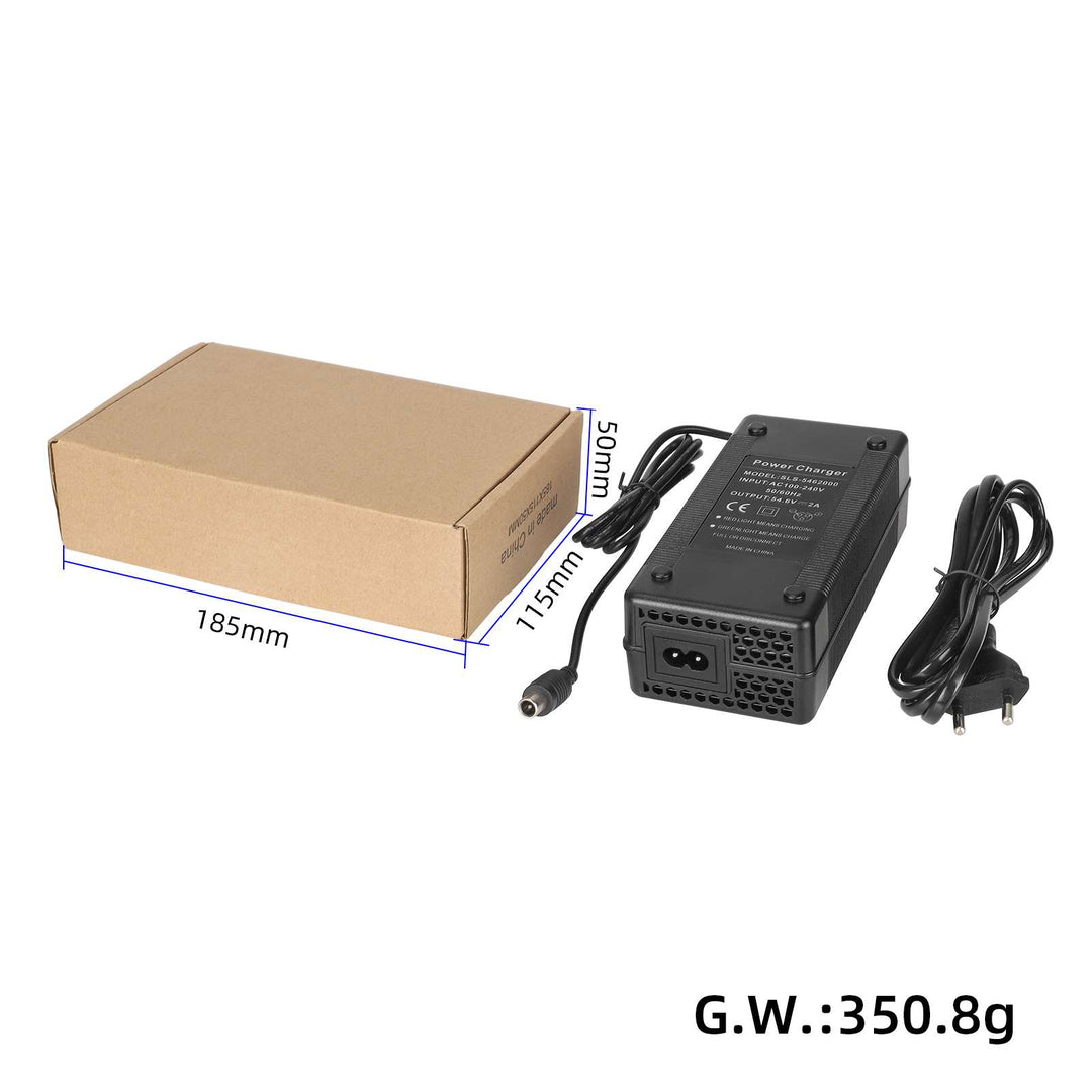 Caricatore da 48V a 54,6V 2A con spina Mi e spina EU per bici elettriche ENGWE EP-2 Pro Engine Pro Engine, scooter elettrici, caricabatterie al litio Li-ion, adattatore di alimentazione 54,6V2A