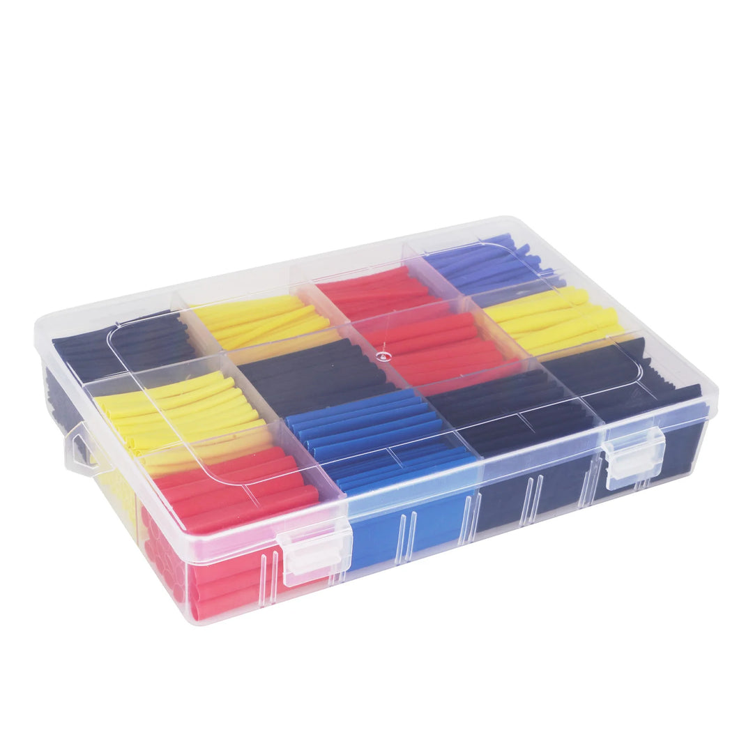 780PCS Guaina Termorestringente in Scatola Tubo Termorestringente Guaina Termorestringente Tubo Termoresistente Kit Termorestringente Isolamento Cavo Elettrico Connettore Guaina Protettiva