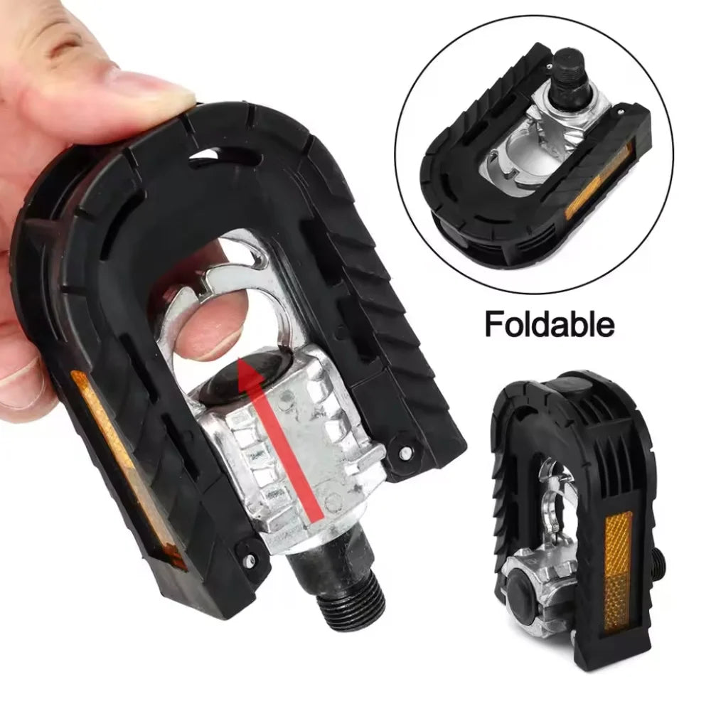1 Pair Engwe E2 Pro Foldable Ball Bearing Pedal Semi-Aluminum Folding Pedal Suitable For Mountain Bikes Road Bike Bicycle Pedals Ball Bearing Pedals Fixed Gear Pedals Anti-slip Foot Pegs Engwe EP2.0 Pro E2 Pro Electric Bicycle E-bike Folding Pedals