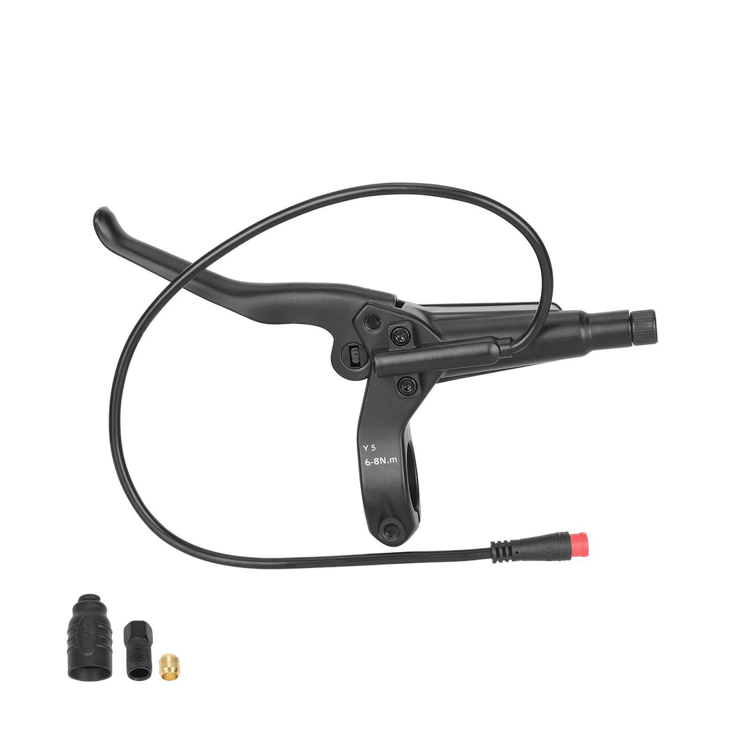 NUTT Y5 Electric Scooter Power-off Right Oil Brake Lever Electric Bicycle Automatic 2-core Power-off Oil Disc Brake Handle Electric Scooter Brake Y-5 Hydraulic Disc Brakes with 380mm Brake Cable for Kukirin G4 Max Scooter